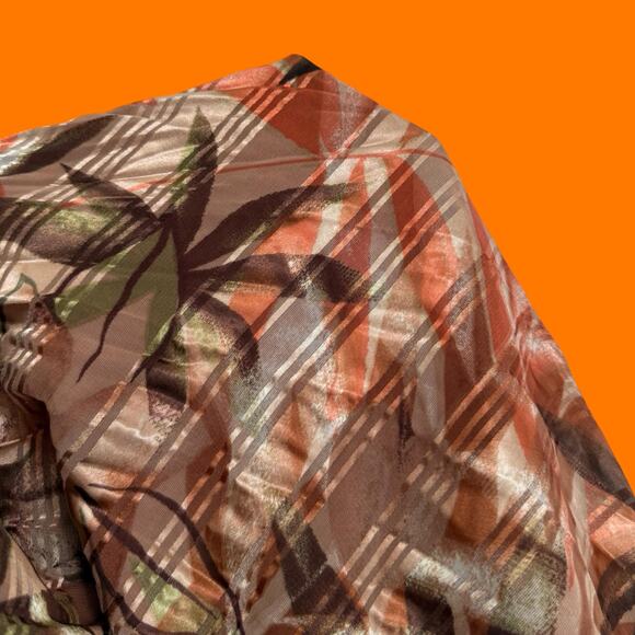 00's vintage earthy silk chiffon y2k halter asymmetrical dress Size 6 caché - Picture 13 of 15